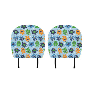 Alien Pattern Print Design 04 Car Headrest Cover