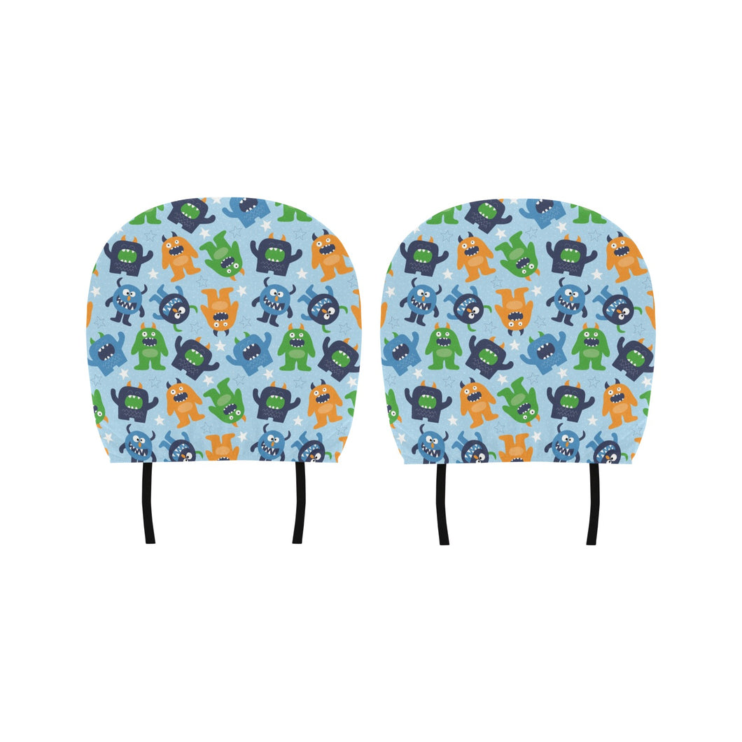 Alien Pattern Print Design 04 Car Headrest Cover