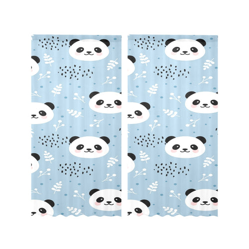 Cute panda pattern Gauze Curtain