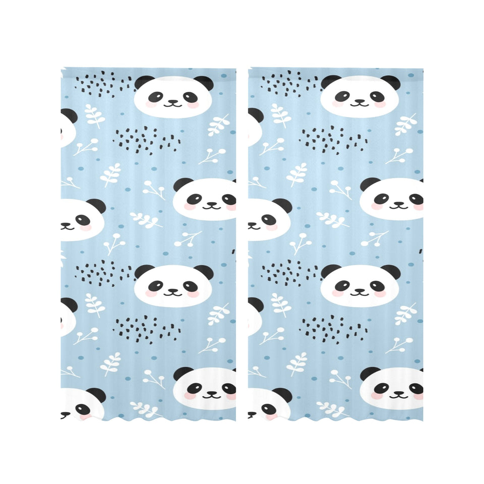 Cute panda pattern Gauze Curtain