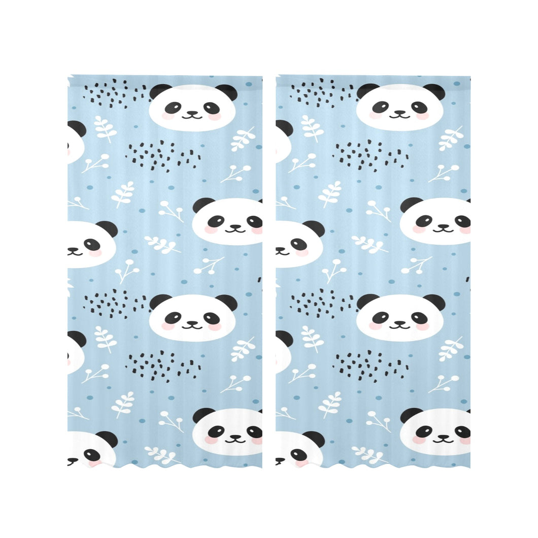 Cute panda pattern Gauze Curtain
