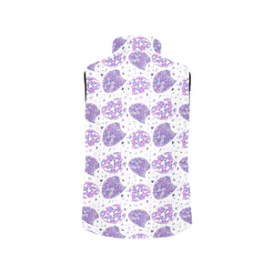 Hedgehog Pattern Print Design 05 Women's Padded Vest