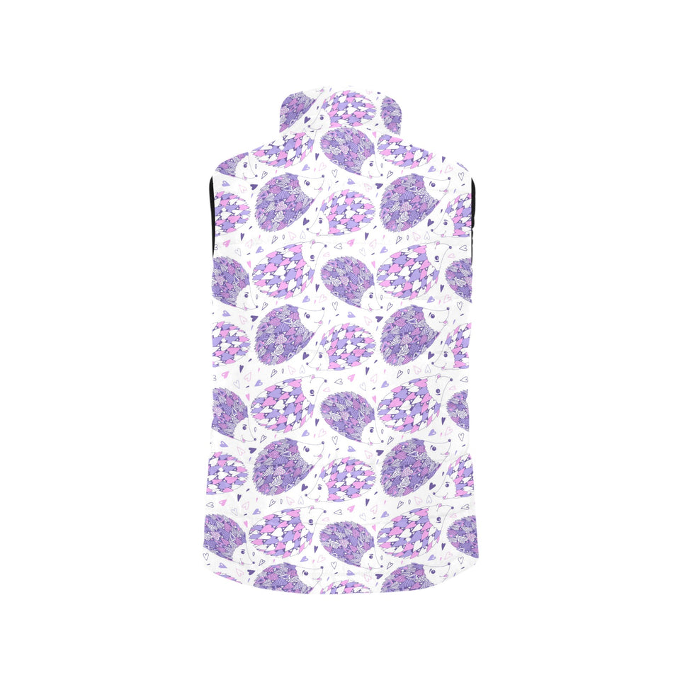 Hedgehog Pattern Print Design 05 Women's Padded Vest