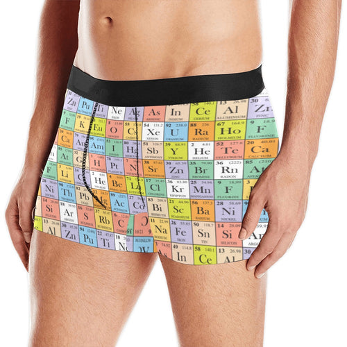 Chemistry Periodic Table Pattern Print Design 01 Men's All Over Print Boxer Briefs Men's Underwear