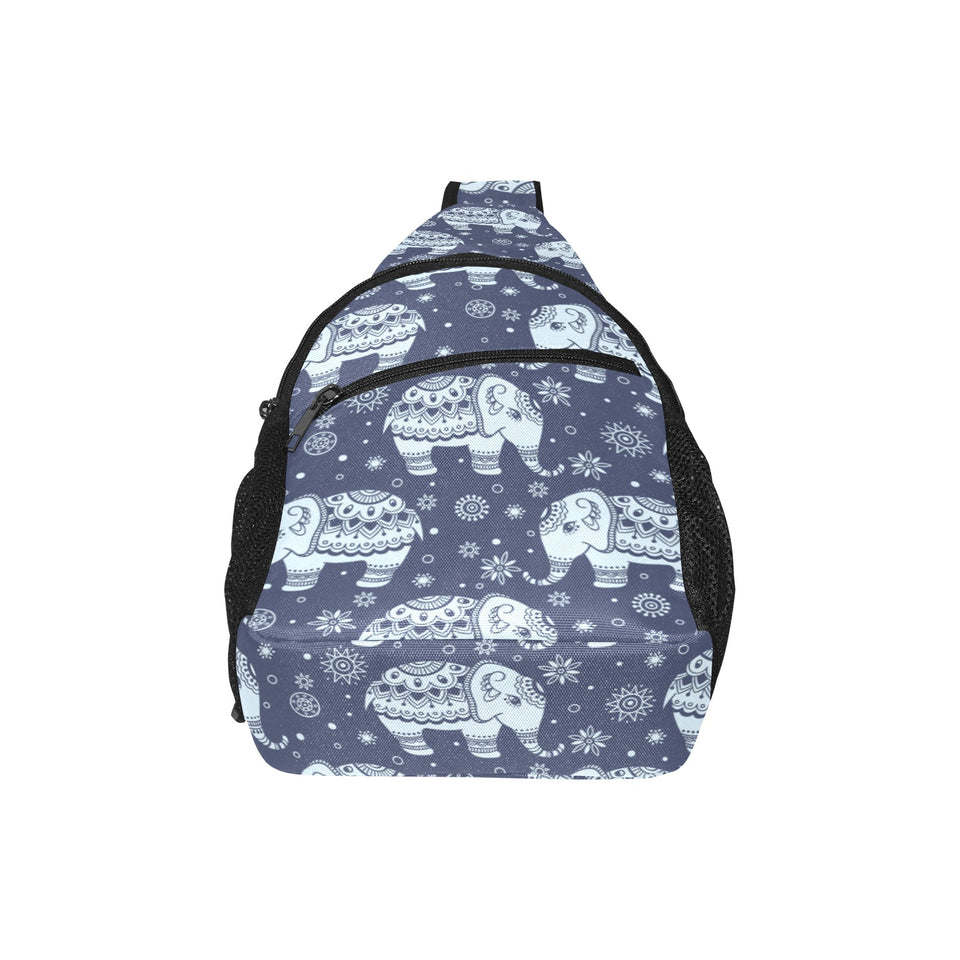 Elephant tribal design pattern All Over Print Chest Bag