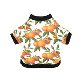 Oranges pattern background All Over Print Pet Dog Round Neck Fuzzy Shirt