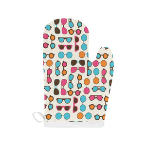 Sun Glasses Pattern Print Design 03 Heat Resistant Oven Mitts