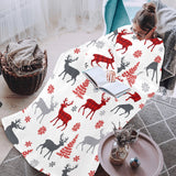 Deer tree snowflakes chrismas pattern Blanket Robe with Sleeves