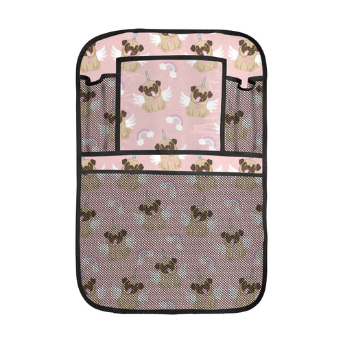 Cute unicorn pug pattern Car Seat Back Organizer