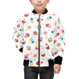 Cake cupcake design pattern Kids' Boys' Girls' Bomber Jacket