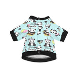 Cute baby panda pattern All Over Print Pet Dog Round Neck Fuzzy Shirt