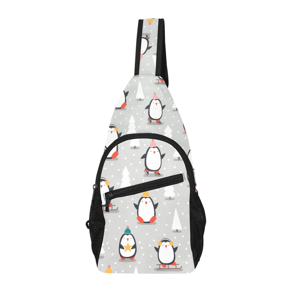 Cute Penguin christmas pattern All Over Print Chest Bag