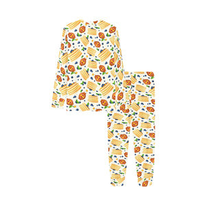 Pancake Pattern Print Design 02 Kids' Boys' Girls' All Over Print Pajama Set