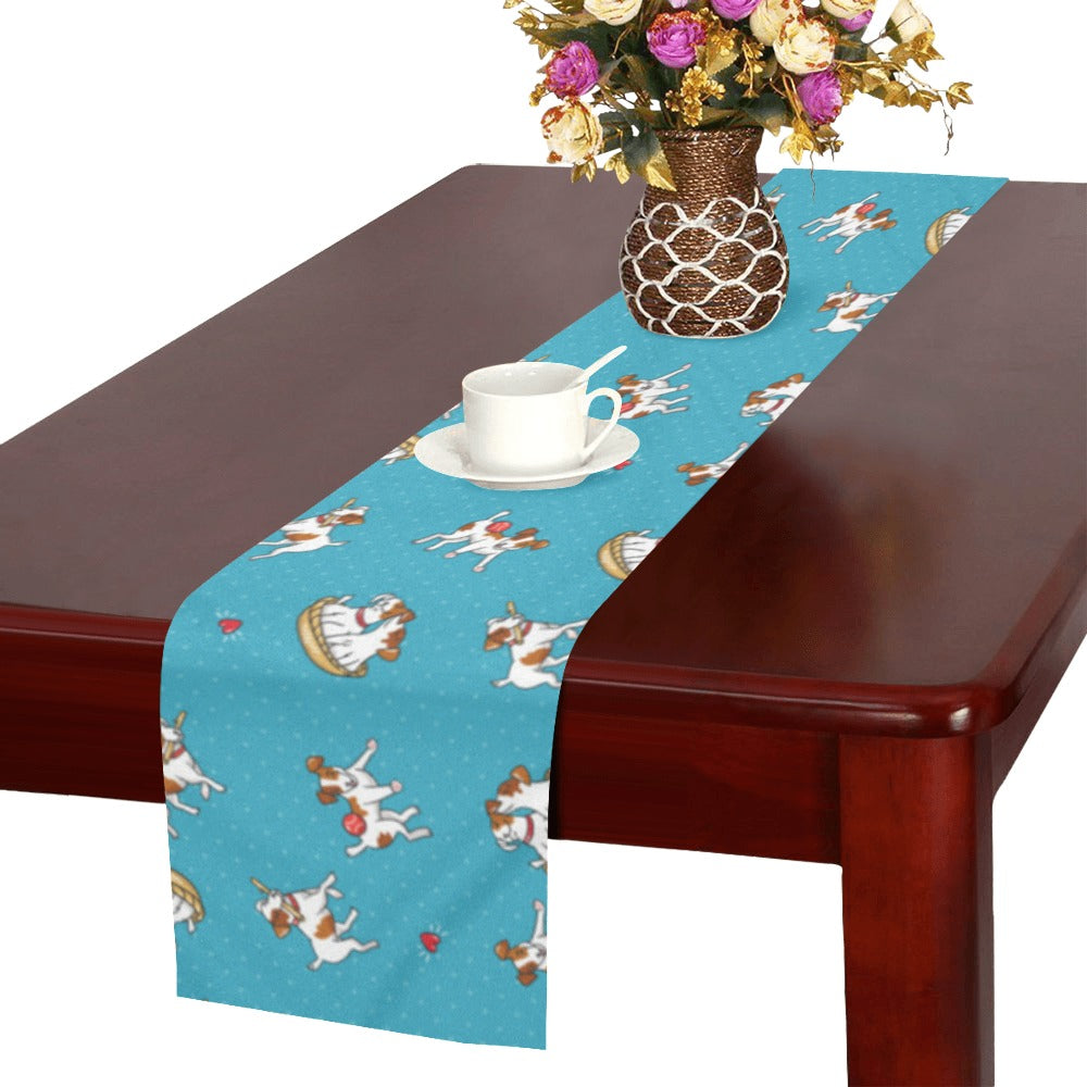 Jack Russel Pattern Print Design 03 Table Runner