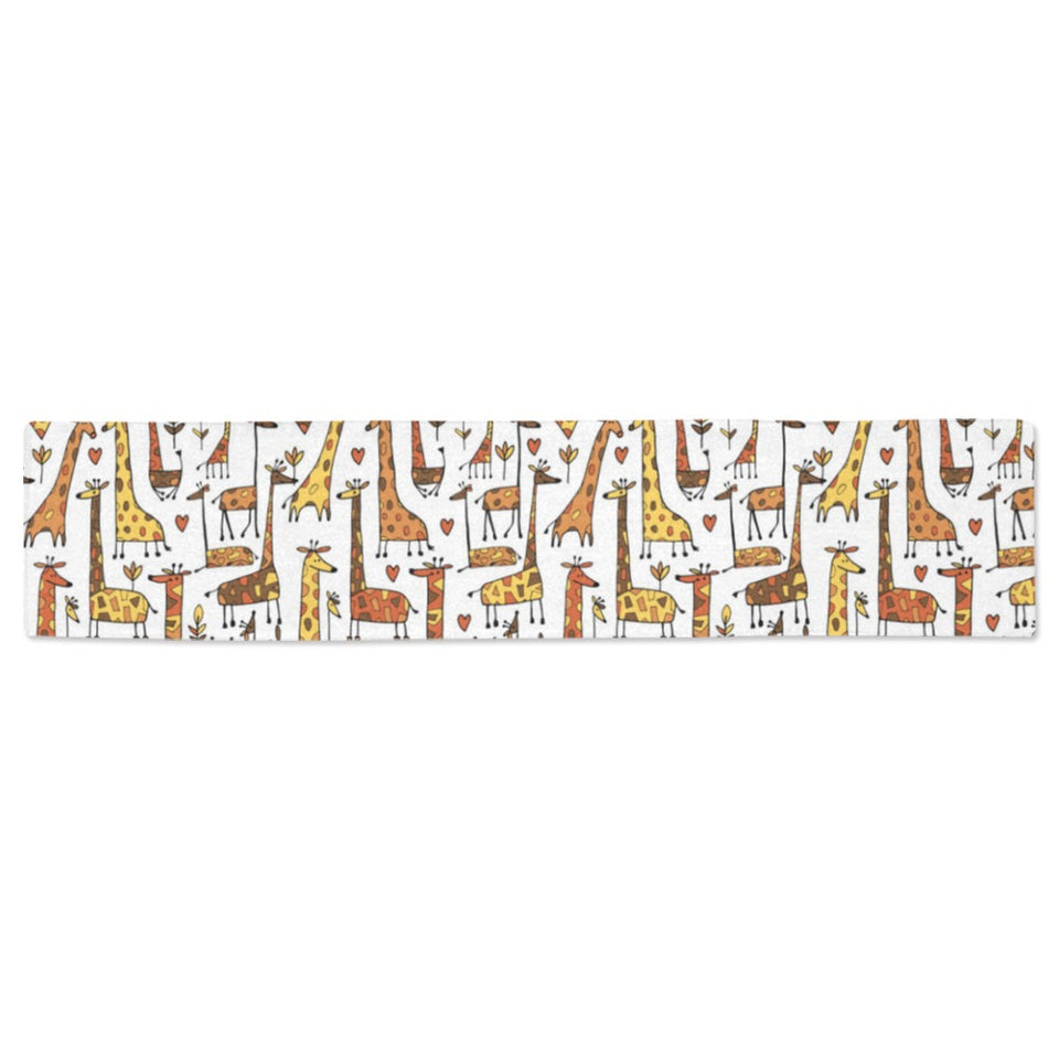 Giraffe Pattern Print Design 04 Table Runner