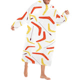 Waterclor boomerang Australian aboriginal ornament Blanket Robe with Sleeves