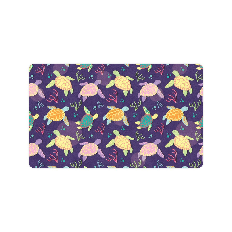 Colorful sea turtle pattern Doormat