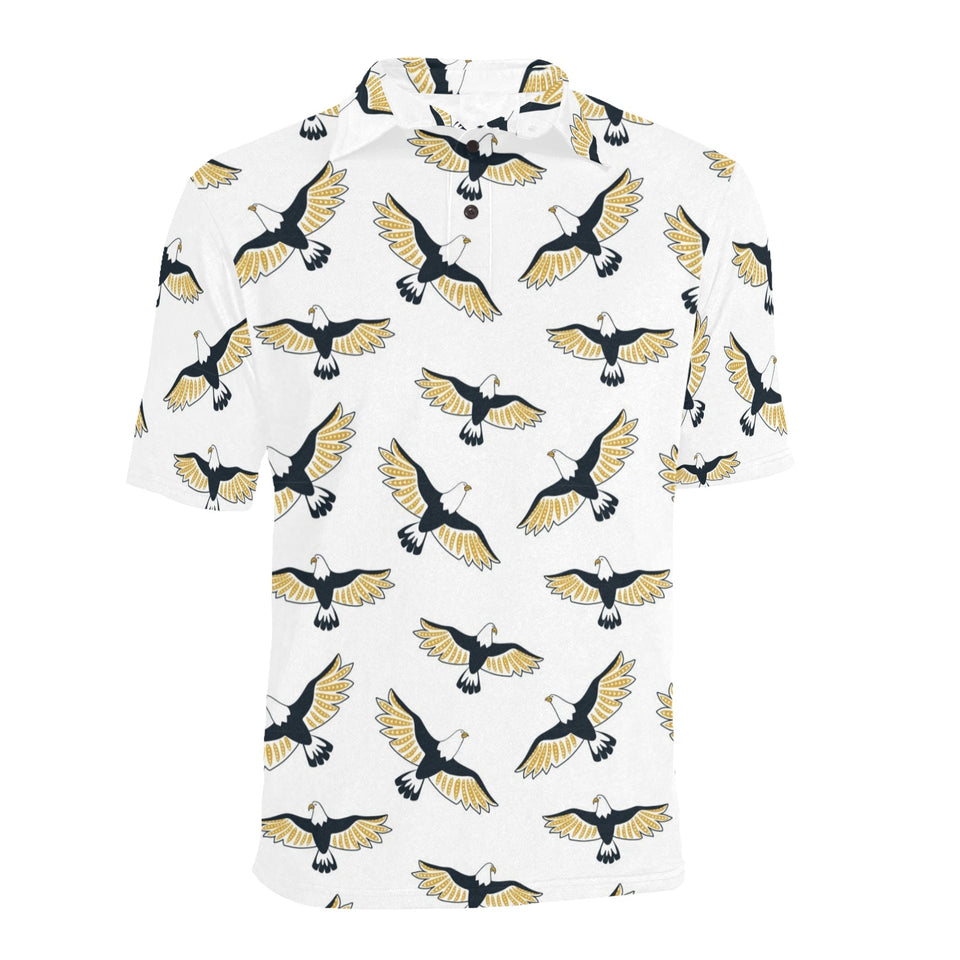 Eagle Pattern Print Design 03 Men's All Over Print Polo Shirt