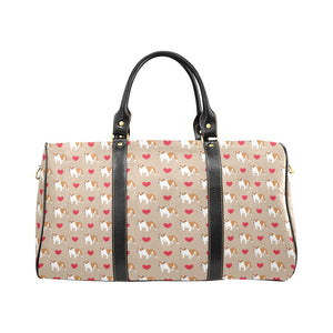 English Bulldog Pattern Print Design 05 Travel Bag