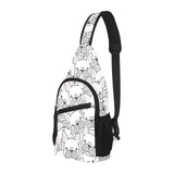 Cute french bulldog head pattern All Over Print Chest Bag