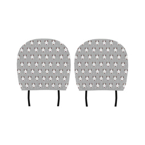 Bull Terrier Pattern Print Design 05 Car Headrest Cover