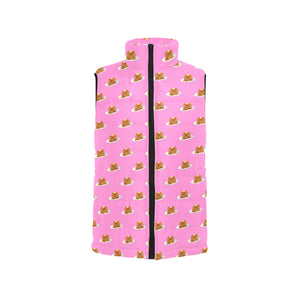 Pancake Pattern Print Design 04 Men's Padded Vest