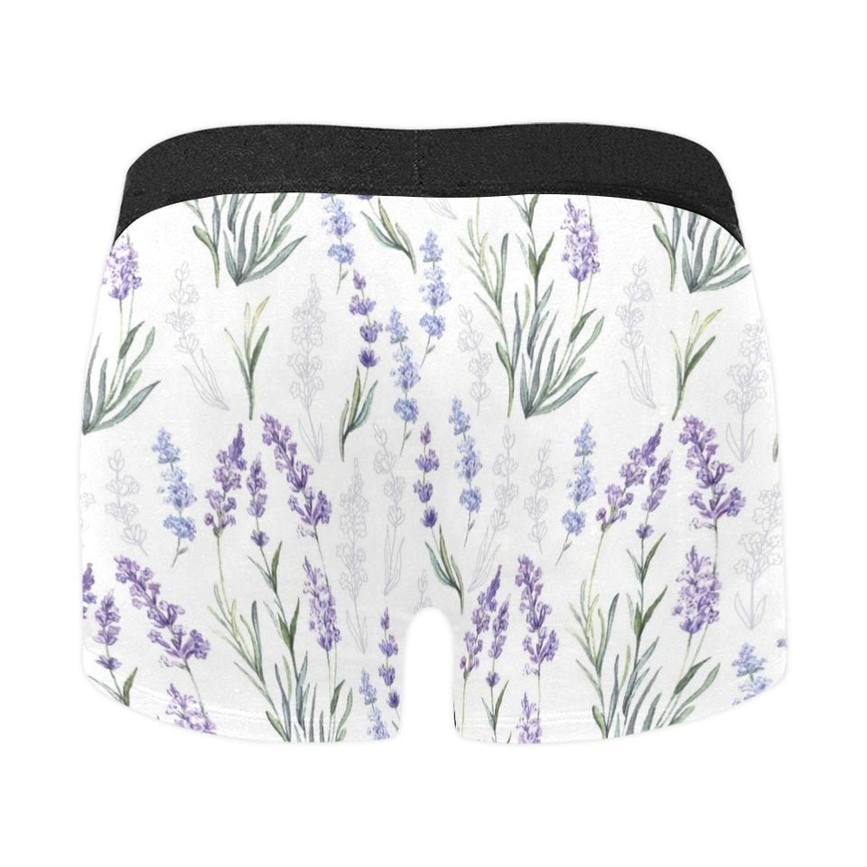 Hand painting Watercolor Lavender Men's All Over Print Boxer Briefs Men's Underwear