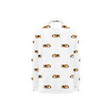 Cute beagle dog sleeping pattern Women's Long Sleeve Polo Shirt