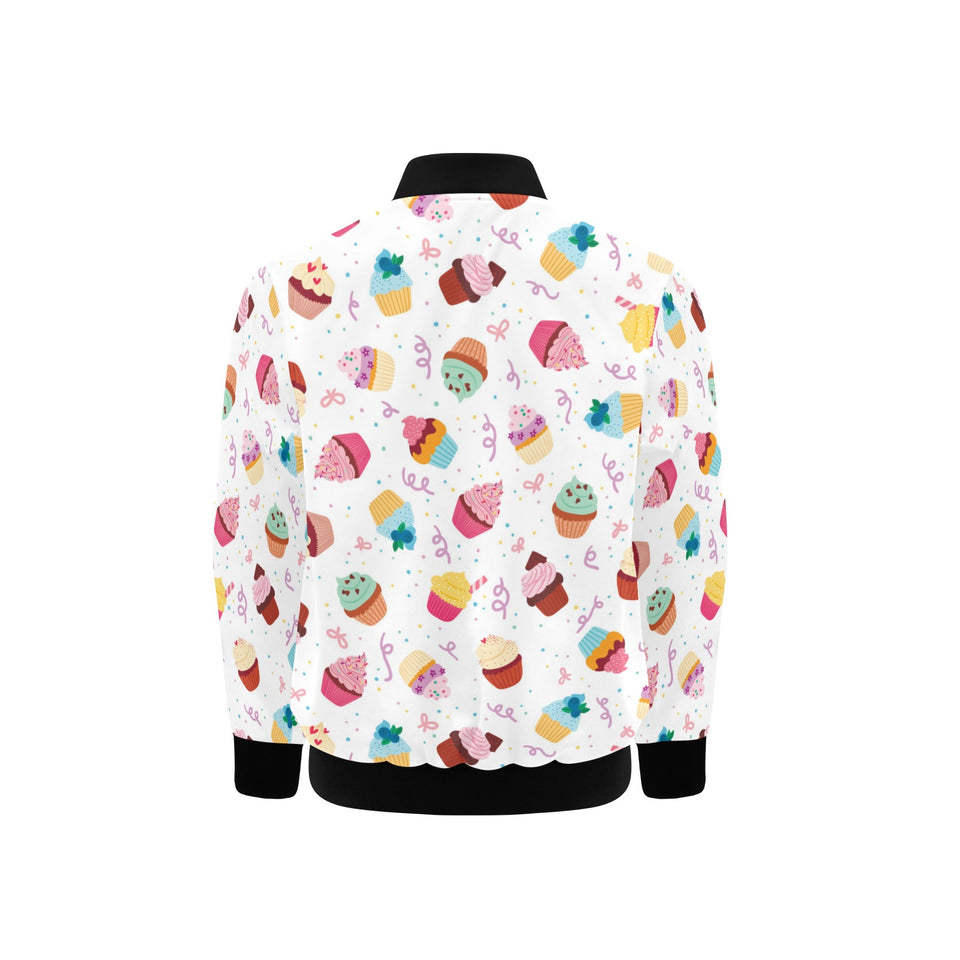 Cake cupcake design pattern Kids' Boys' Girls' Bomber Jacket