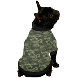 Digital Green camouflage pattern All Over Print Pet Dog Round Neck Fuzzy Shirt