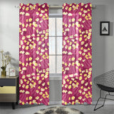 Popcorn Pattern Print Design 02 Gauze Curtain