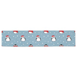 Cute penguin christmas snow pattern Table Runner