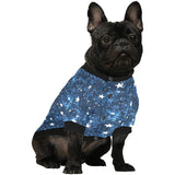 Night sky star pattern All Over Print Pet Dog Round Neck Fuzzy Shirt