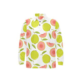 Guava pattern Men's Long Sleeve Polo Shirt