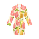 Beautiful guava pattern Women's Long Sleeve Belted Night Robe