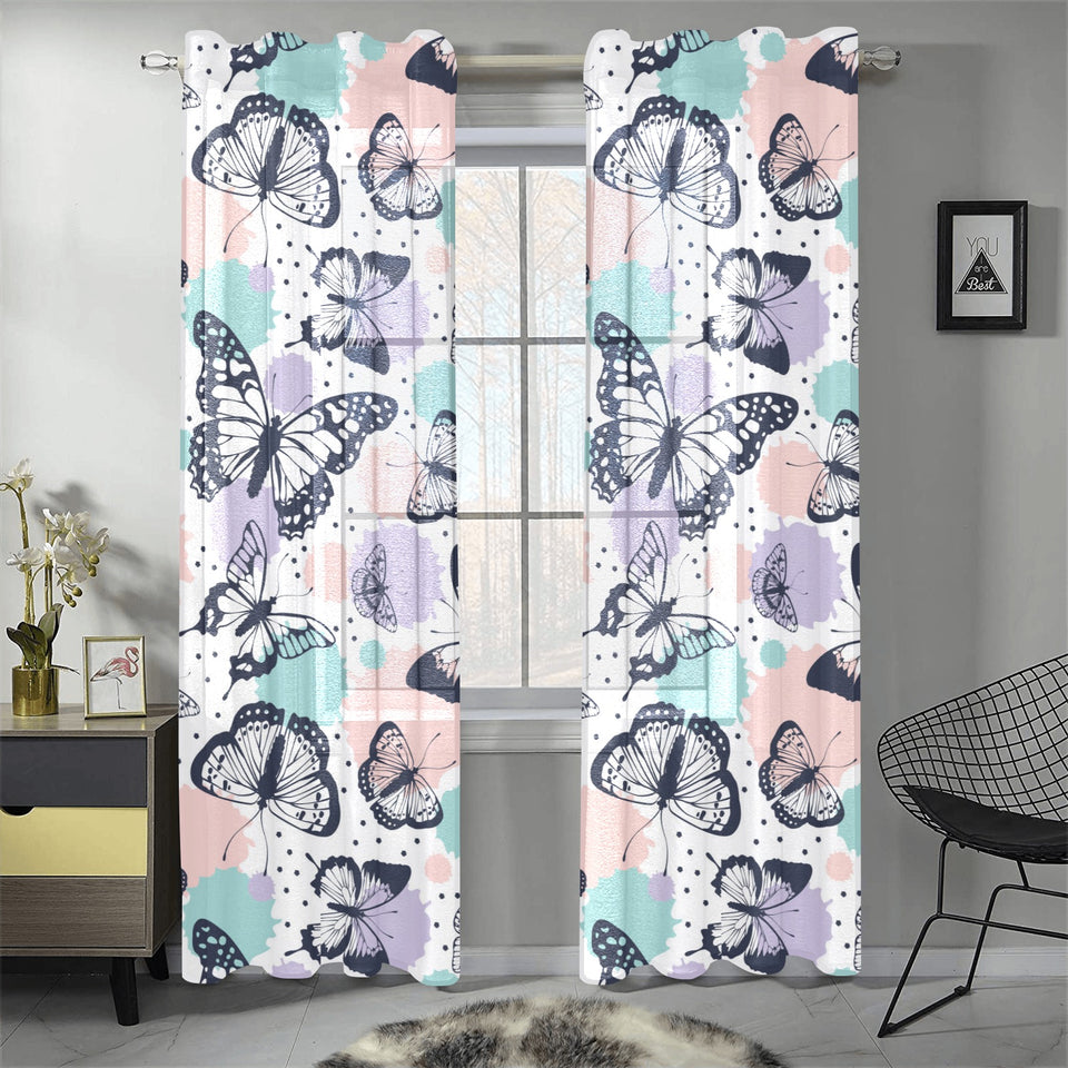 Butterfly pattern Gauze Curtain