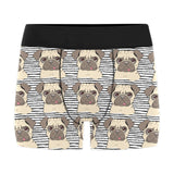 Happy pug pattern Men's All Over Print Boxer Briefs Men's Underwear