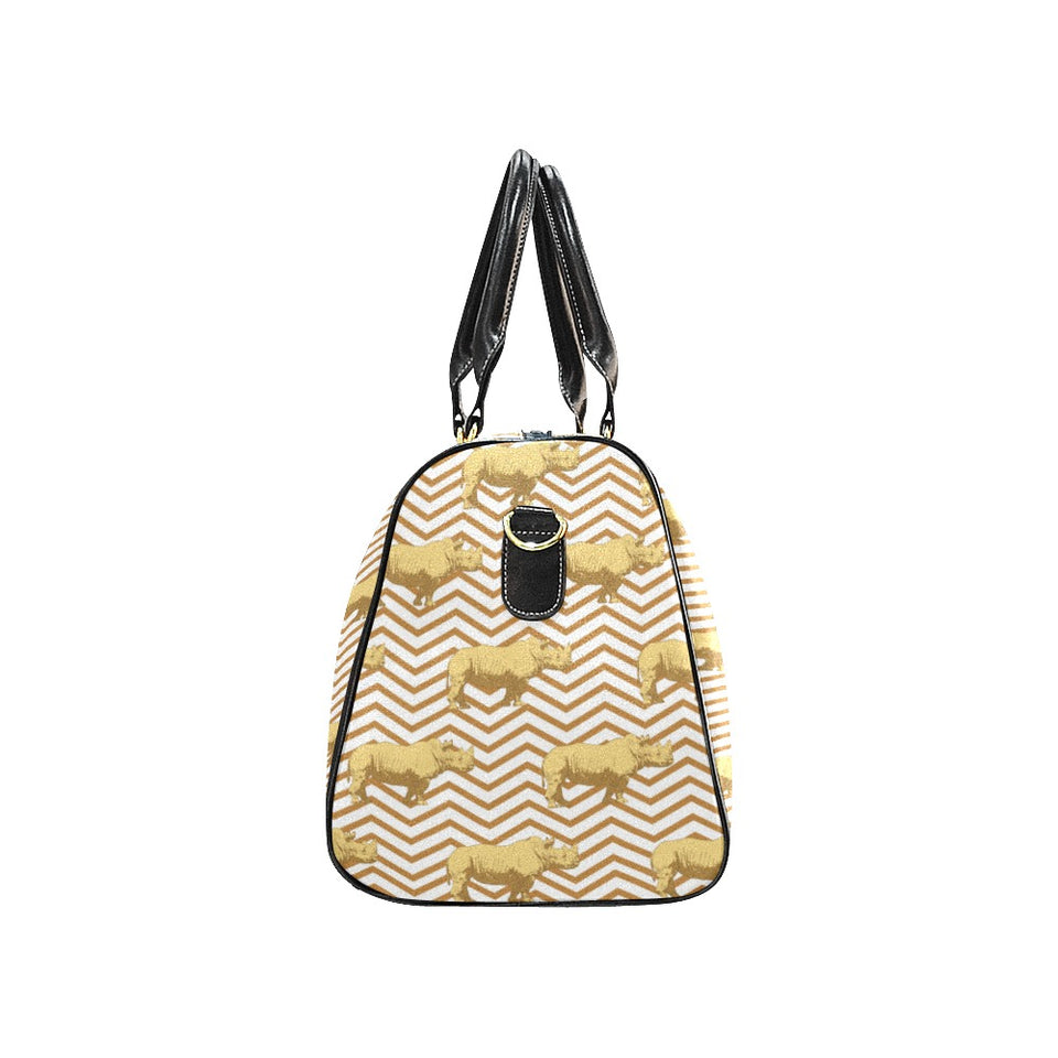 Rhino yellow theme pattern Travel Bag