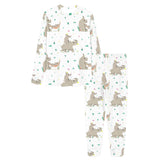 Cute Rhino pattern background Women's All Over Print Pajama Set