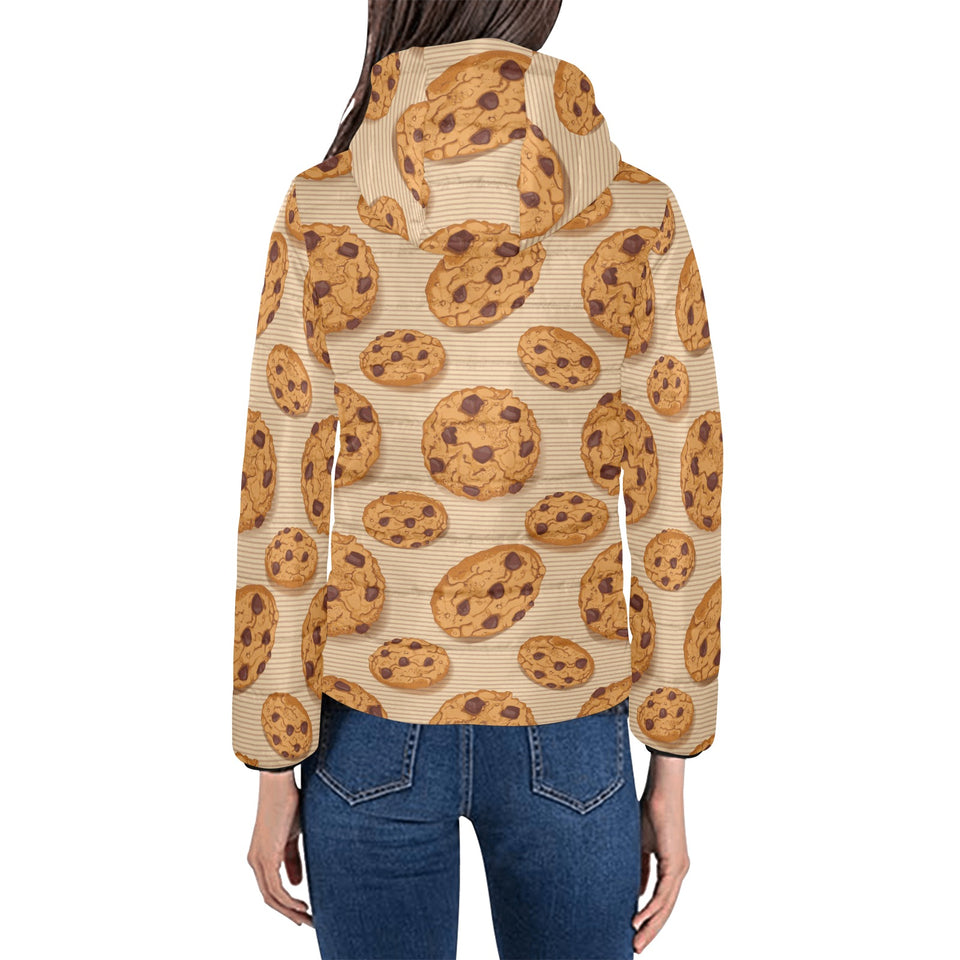 Cookie pattern Women's Padded Hooded Jacket