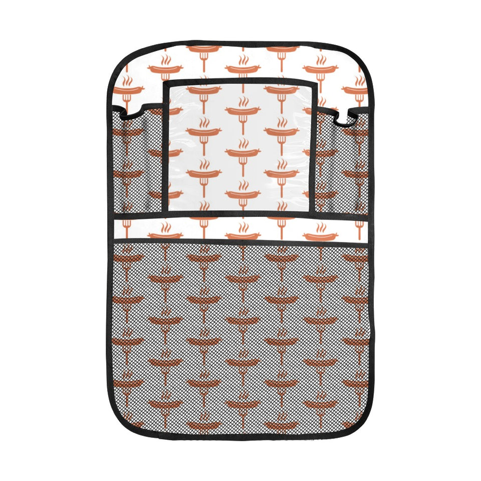 Sausage Pattern Print Design 05 Car Seat Back Organizer