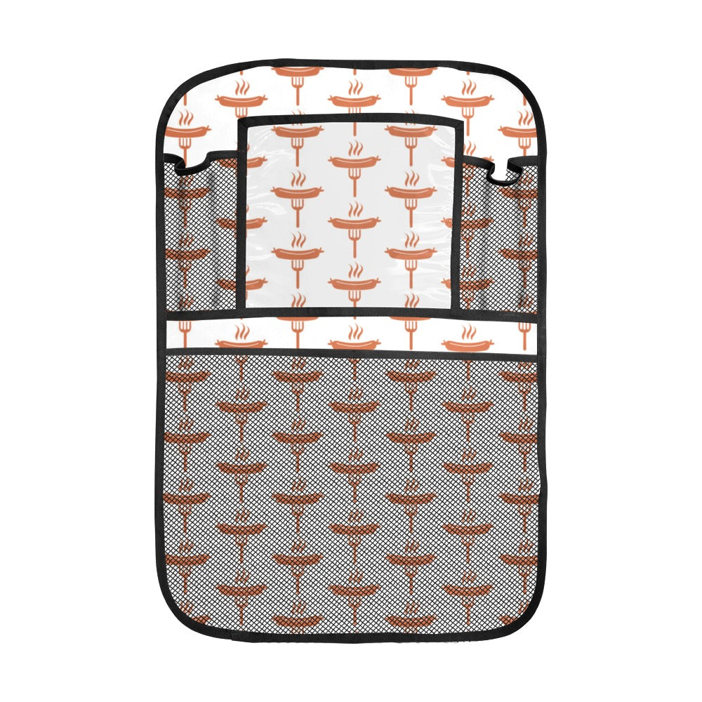 Sausage Pattern Print Design 05 Car Seat Back Organizer