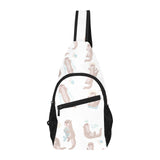 Cute sea otters pattern All Over Print Chest Bag
