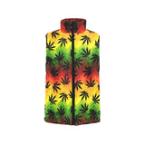 Canabis Marijuana Weed Pattern Print Design 03 Men's Padded Vest