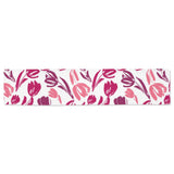 pink sketch tulip pattern Table Runner