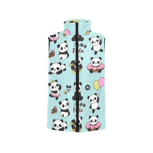 Cute baby panda pattern Men's Padded Vest