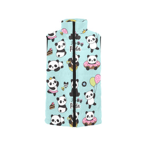 Cute baby panda pattern Men's Padded Vest