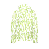 Green Peas Pattern Print Design 03 Kids' Boys' Girls' Padded Hooded Jacket