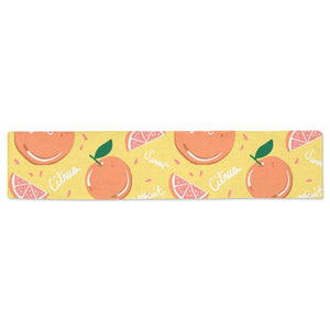 Grapefruit yellow background Table Runner