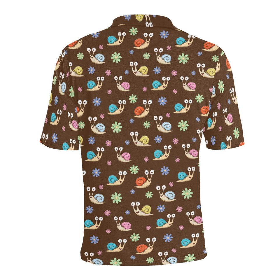 Snail Pattern Print Design 03 Men's All Over Print Polo Shirt
